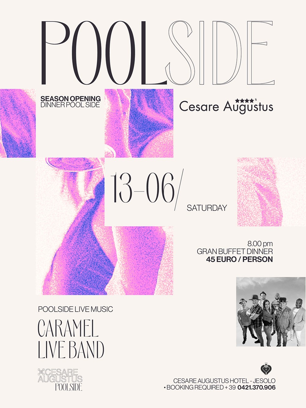 Veranstaltungen CARAMEL Live Band • Sabato 13 Giugno • Hotel Cesare Augustus