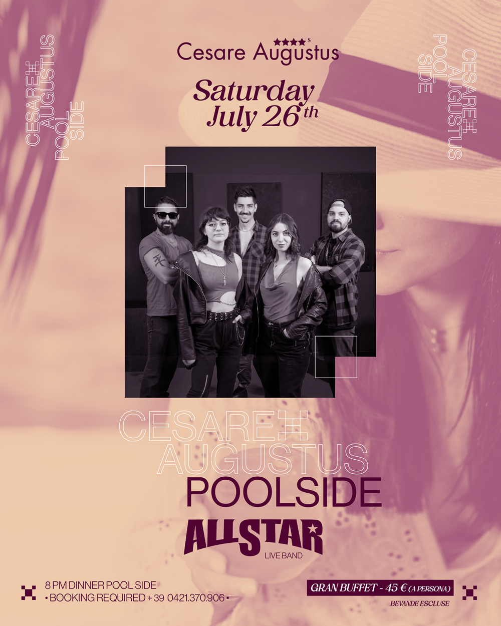 Eventi ALL STAR Live Band • Sabato 26 Luglio • Hotel Cesare Augustus