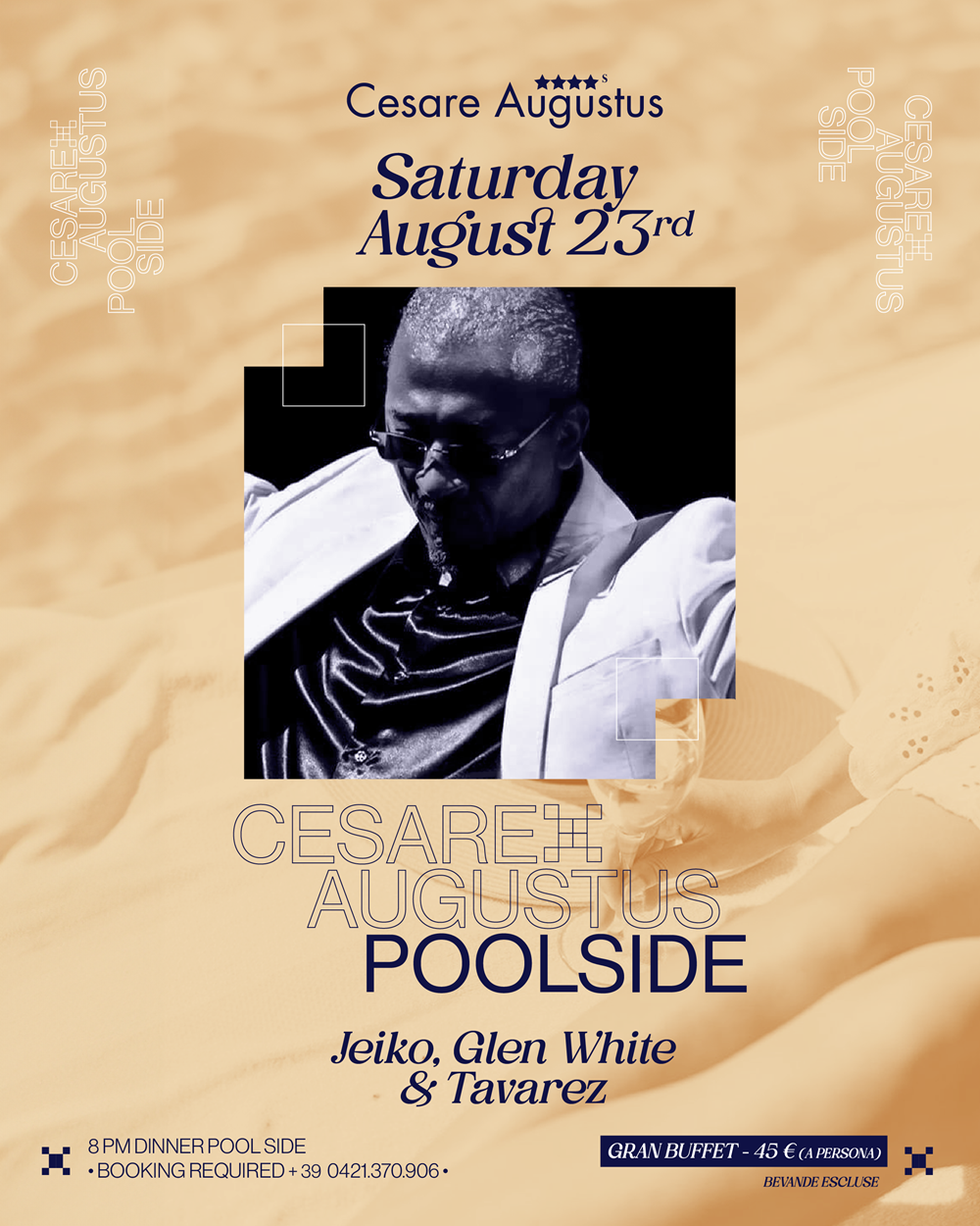 Eventi JEIKO - GLEN WHITE & ANDRÈ TAVAREZ  • Sabato 23 Agosto • Hotel Cesare Augustus
