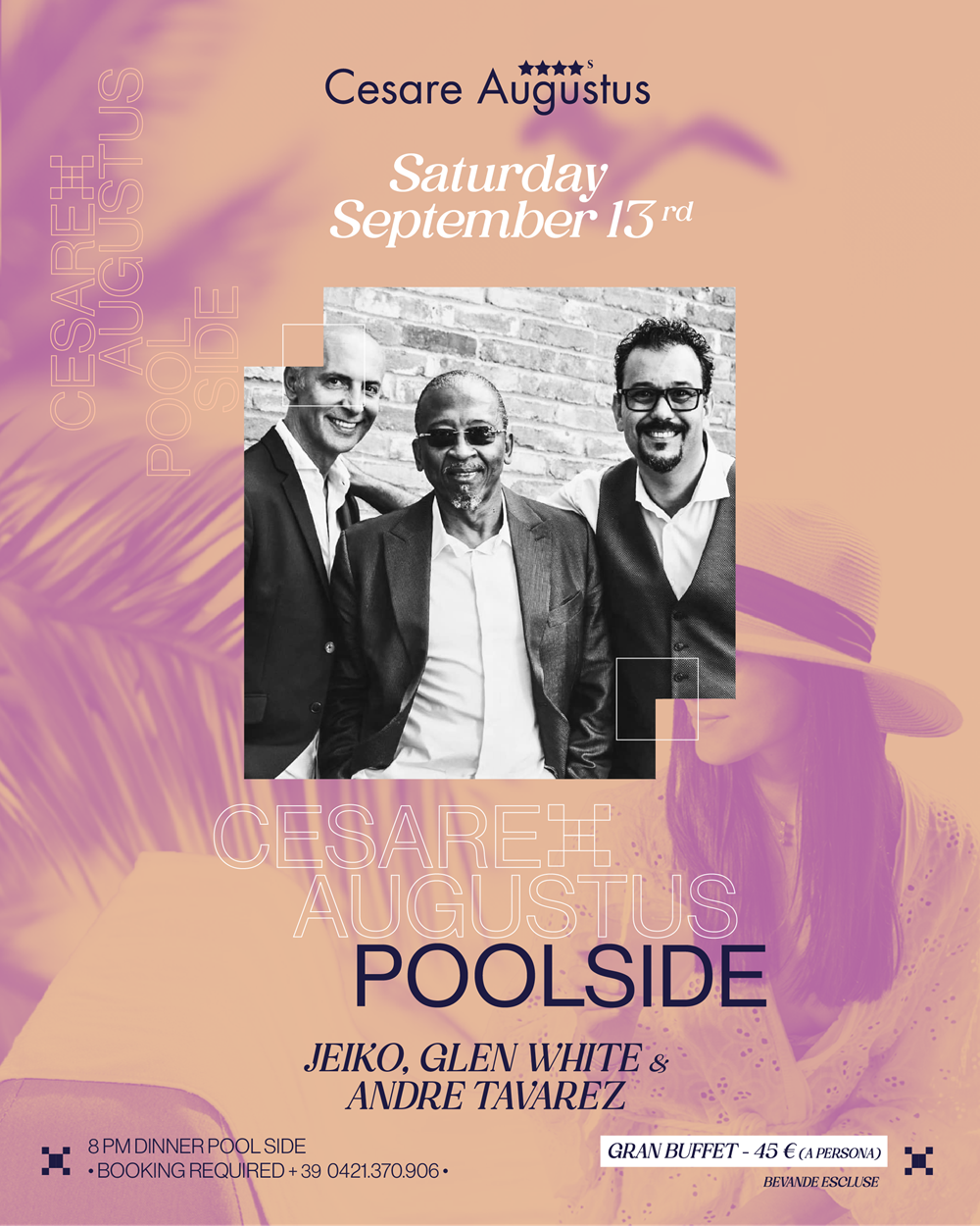 Eventi JEIKO - GLEN WHITE & ANDRÈ TAVAREZ  • Sabato 13 Settembre • Hotel Cesare Augustus