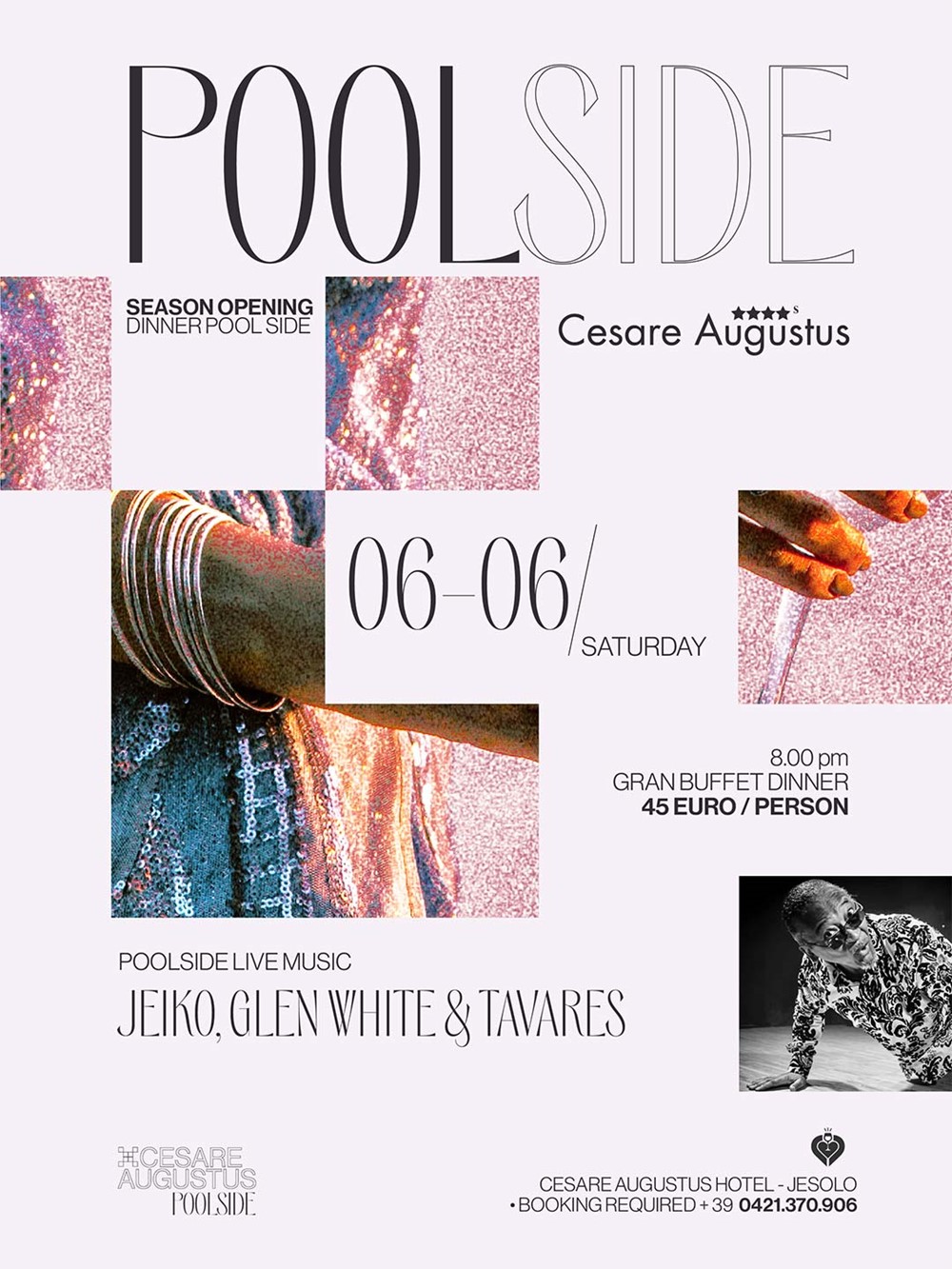 Eventi JEIKO - GLEN WHITE & ANDRÈ TAVAREZ • Sabato 6 Giugno • Hotel Cesare Augustus